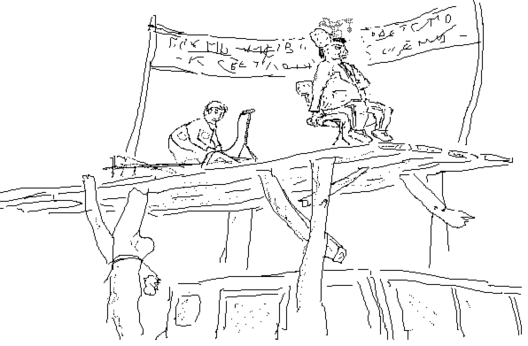 Ушастый на бульдозере. Мышь, DeLuxePaint IIe для MS-DOS, 1997